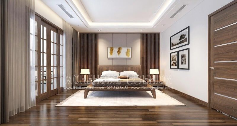 Mẫu giường ngủ gỗ óc chó cao cấp đẹp tại hà nội