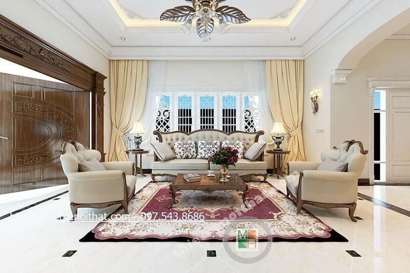 Gợi ý Thiết kế căn hộ chung cư ấn tượng với # 14 mẫu sô pha vải tân cổ điển châu Âu